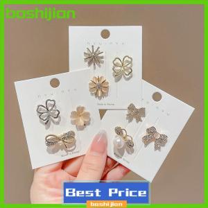 bashijian เข็มกลัดแฟชั่นเข็มกลัดรูปโบว์ดอกไม้สำหรับผู้หญิงเข็มกลัดติดเสื้อโค้ทกันหนาวทำจากโลหะ