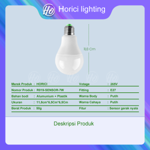 Lampu Bohlam LED Sensor Gerak 7W 9W 12W Fitting E27 / Lampu Otomatis Sensor Malam / Lampu LED Sensor Radar Ambient lampu sensor gerak otomatis