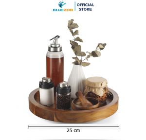 Kệ khay xoay BLUEZON đựng gia vị mỹ phẩm đồ dùng nhà bếp đa năng tiện lợi