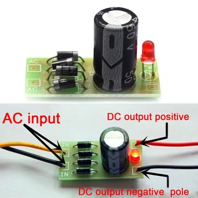 AC-DC power conversion module 1N4007 full-bridge rectifier filter 12V 1A AC-DC  converter AC to DC power conversion module