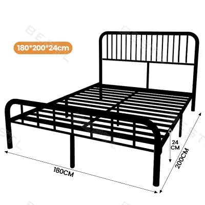 Iron Bed Frame Queen＆King size Four Sizes Heavy Duty Bed Single/Double Steel Bed Frame Home Used