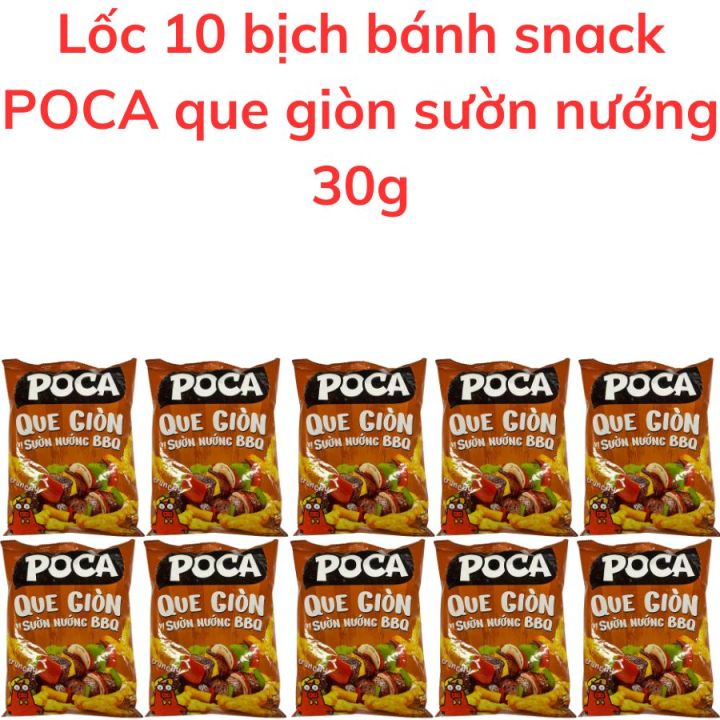 Bánh snack POCA que giòn sườn nướng bịch 30g