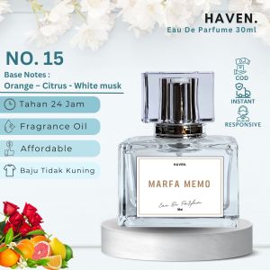 Haven Parfume KOTAK MARFA MEMO 30ML— Parfume Wanita Tahan Lama dan Wangi — Minyak Wangi Tahan Lama — Eau De Parfume