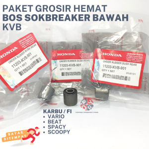 PAKET HEMAT GROSIR BOS SHOCK BELAKANG BAWAH BEAT VARIO SPASI SKUPY / BOS SOK BLEKER BEAT FI / BOSH BOS SHOCKBREAKER SHOK HONDA BEAT VARIO SPACY SCOOPY KVB / BOSH AS SOK BLKG MOTOR BEATT KARBU / UNDER RUBBER BUSH / KARET BOS SOKBREKER SHOKBREKER / MONOSOK