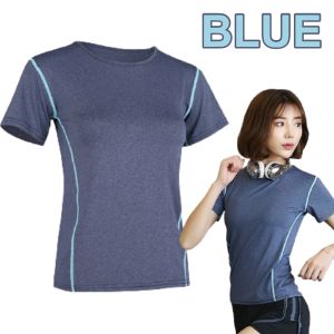 Verena Womens Yoga Shirt Exercise Suit Gym Running Fitness Quick Dry Top Professional Fitness Suit T-Shirt Sportswear Ready Stock 261601 - Verena Borong