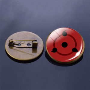AM Naruto Sharingan Badge Cosplay Brooch Anime Pin Fashion Accessories Bag Pendant Collection Gifts MA
