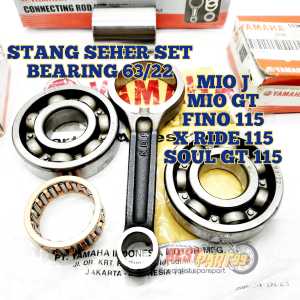 Paket stang seher 54p plus bearing kruk as 63/22 mio j mio gt fino 115 x ride 115 soul gt 115 laher 6322 stang seher kualitas original ori asli presisi PISTOL SATU SET/AHM