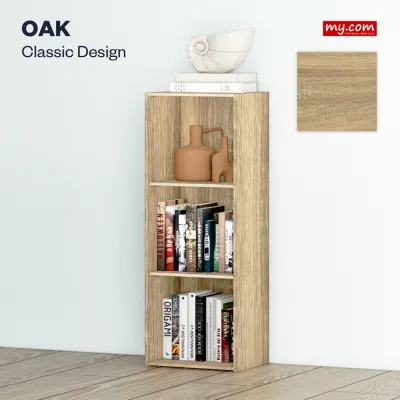 Ready stock*READY STOCK* 3 Tier Bookshelf my-com/DIY Utility Shelf/Rak Buku 3 Tingkat/Home Furniture/Wood Shelf E-3