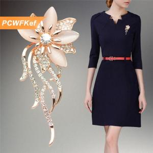 【PCWFKef】 Opal Hoa Trâm Rhinestone Pha Lê Trâm Pin Wedding party phụ nữ trang sức