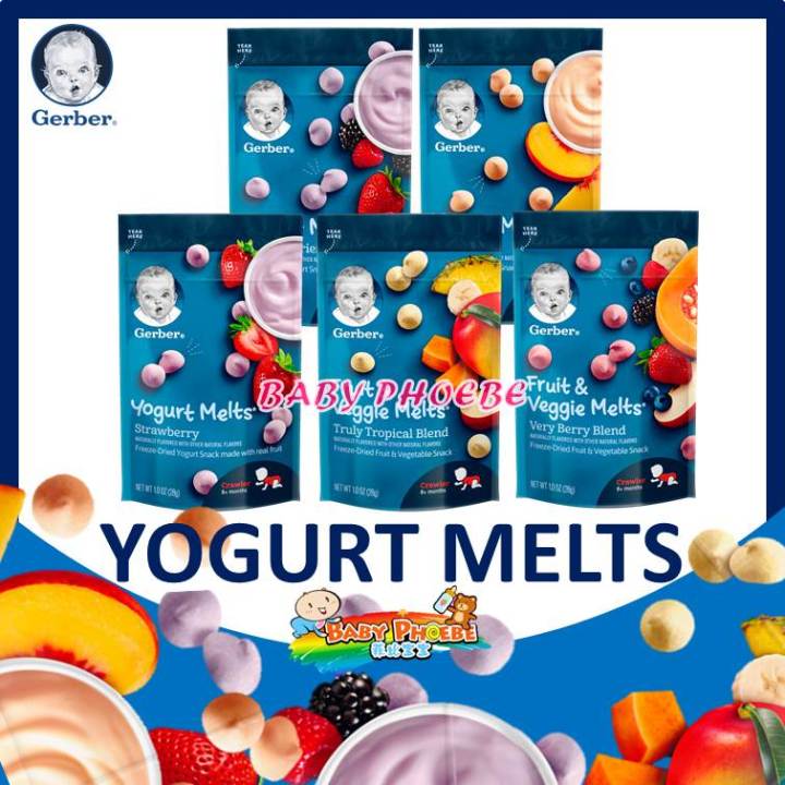Gerber Baby Yogurt Melts Freeze-Dried Fruit & Vegetable Yogurt Snack