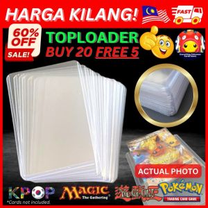 [VALUE 100] Toploader Pokemon Yugioh Digimon Photocard Card Sleeve Trading Card Film Sideloader 卡夹 游戏卡保护套 透明 PVC35PT 硬卡套