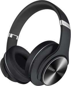 [1901A] DOQAUS Over Ear Bluetooth Wireless Headphones 52 Hours Playtime Wireless Music Headset with 3 EQ Modes Noise Isolating HiFi Stereo Headphones with Deep Bass Microphone Soft Earpads for Cellphone/PC (Grey/Gold Black/Silver Black/Red) In Stock