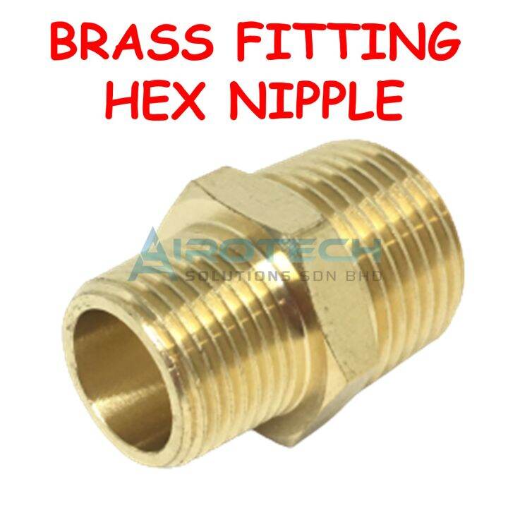 Brass Fitting Hex Nipple Equal Reducer Male To Male Connectors Fitting