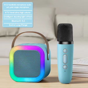 【CoAce】K12 Handheld Microphone K Song Artifact Home Ktv Audio Set Bluetooth Microphone Sound Card Integrated Singing Set