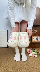 Cute Rabbit Clog Shoes For Women 2026 New Summer Outdoor Non-Slip Eva Closed-Toe Slippers For Women
