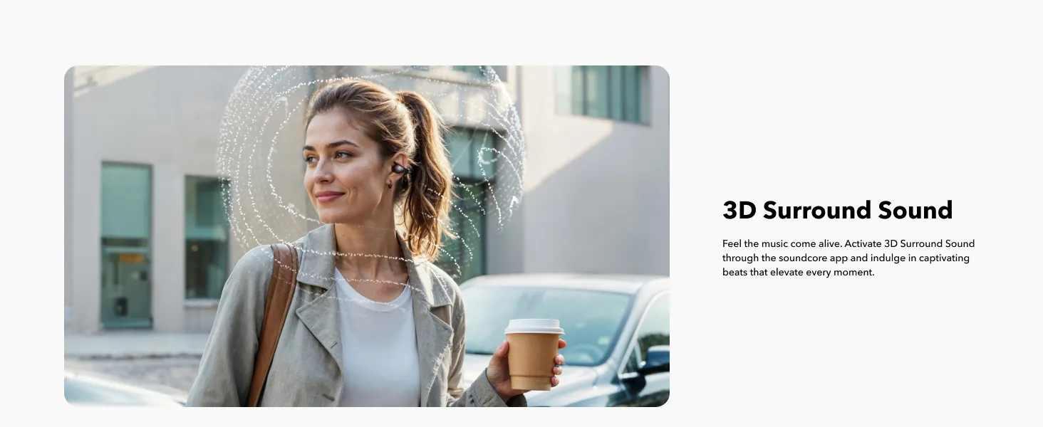 SOUNDCORE C40i Flexible and Comfortable Clip-On Earbuds หูฟังบลูทูธไร้สาย หูฟังไร้สาย หูฟังบลูทูธ เสียงเบสหนัก กันน้ํา