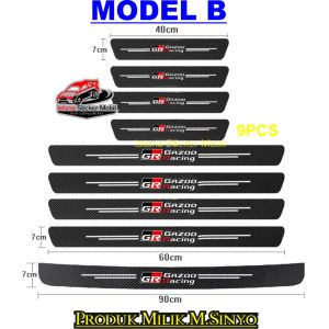 sticker gr sport carbon 3d pelindung stiker gazoo racing toyota gr yaris agya veloz fortuner innova toyora rush karbon 3d protector 9PCS