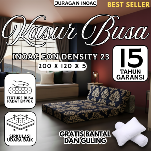 ( 120 x 5 x 200 ) Kasur Lipat Original INOAC EON D.23 LG ( hijau terang ) tebal 5cm Garansi Resmi 15 tahun Gratis Bantal
