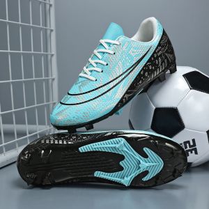New World Cup AG Mens low-top soccer shoes with long spikes for student competition and training TF Studded sports football shoes