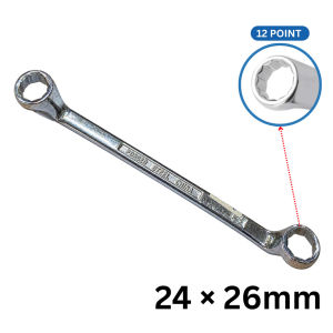 CRV Double Offset Ring Spanner Anti Corrosion 45 Degree Dual Head Box End Wrench Garage Workshop