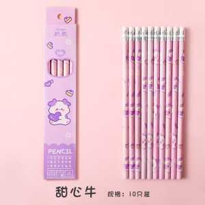 Alat Tulis Set Isi 10Pcs dan 12Pcs Karakter Kartun Lucu Stationery Set 10 In 1 Pensil Penghapus Set Alat Tulis Anak Sekolah Motif Melody Kuromi Kitty Cinnamoroll Pompompurin