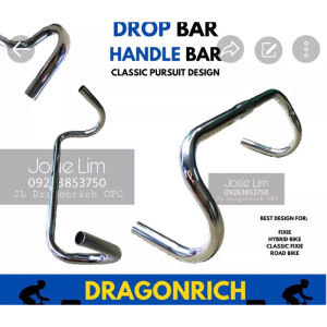 5 PCS PACKAGE FIXIE HANDLE BAR DROP BAR CHROME FINISH STEEL ROADBIK HANDLE BAR