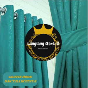 Gorden Smokring Elegan dengan Pelapisan Gorden - Warna Abu-abu/Purple/Brown Ukuran 140x100-240cm