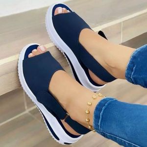 [Free Shipping] New Comfortable Fish-Mouth Flat-Soled Beach Sandals Low-Cut Available In Plus Sizes For Women