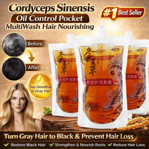 Cordyceps Oil Control Shampoo Essence & Lotion/Nourishing Hair Repair & Damage Care/Daily Use For Adults Men & Women/Family Home Hair Care