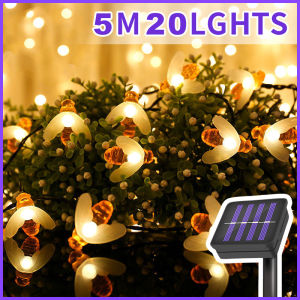 Led Little Bee Lamp Solar Decoration Lights Christmas Light Outdoor Waterproof Decoration Light String Lights Decorate Holiday Lights