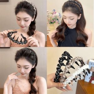 Korean Fashion Braided Wave Headband Non-Slip Hairband for Women & Girls Cute Hair Accessory Broken Hair Headband