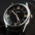 Đồng Hồ Nam Casio MTP-V005L-1B5UDF Trang Trọng Lịch Lãm Mặt Kính Khoáng Đen Dạ Quang 40mm Chống Nước Dây Da Chính Hãng Casio WATCHSTORE. 