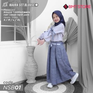 Setelan Rok Naura Anak Perempuan Umur 4 6 8 10 12 Tahun Hofflakids NSB 02