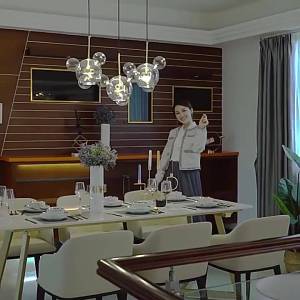 Modern Living room Chandelier Warm/White Lighting Creative Clear Glass Bubble LED Pendant Lamp for Dinging room Lighting Fixture