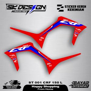 ST 001 Sticker Striping Motor Honda CRF 150 L Tema Simpel Elegant Sudah Cutting