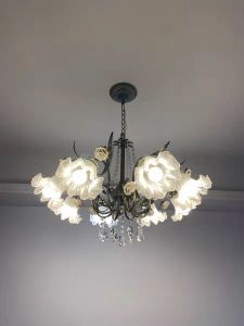 European style living room chandelier light luxury crystal chandelier blue Mediterranean living room lamp bedroom homestay net red Chandelier