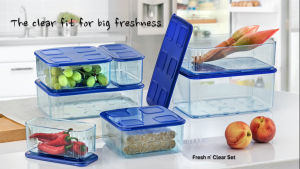 Tupperware Fresh N Clear Set/Fridge Set Keeper/Fresh N Clear Large Set