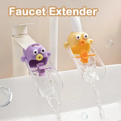 Children Kids Faucet Extender Washing Hands Toy Duck Faucet Extender Cartoon Baby Hand Washing Extension Splash Water Extender