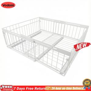 [VODF] Pull Out Cabinet Organizer Adjustable Width 30cm To 51cm Cupboard Organiser Sliding Cabinet Basket with Silent Slide No Drilling and Nailing for Kitchen Under Sink Pantry Bathroom