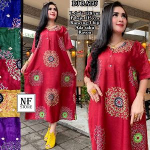 Daster Jumbo Ratu Batik Kancing Depan
