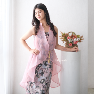 Dress Batik Modern Couple Organza Bordir Mewah Wanita Pesta Kondangan Cantik- Lifeplush DIVA
