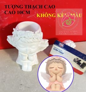 Tượng tô màu GẤU BEARBRICK PHI HÀNH GIA 95cm B18 thạch cao trắng (Không kèm màu) luyện vẽ decor