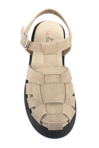 Le Bianca AA 25-04 Sepatu Sandal Wanita dengan Bahan Kulit Sintetis Hijau dan Moka