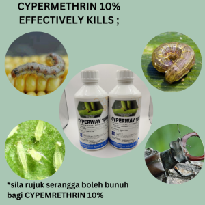 Cypermethrin 10% Cypergard Cyperway 10EW 1L insecticide pesticide control aphids beetles caterpillars whiteflies mites leafhoppers thrips borers weevils grasshoppers crops