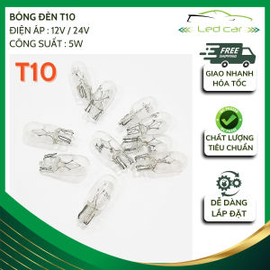 Bóng đèn halogen t10 12v và 24v ghim dùng cho bảng đồng hồ taplodemi  đèn nội thất chính hãng