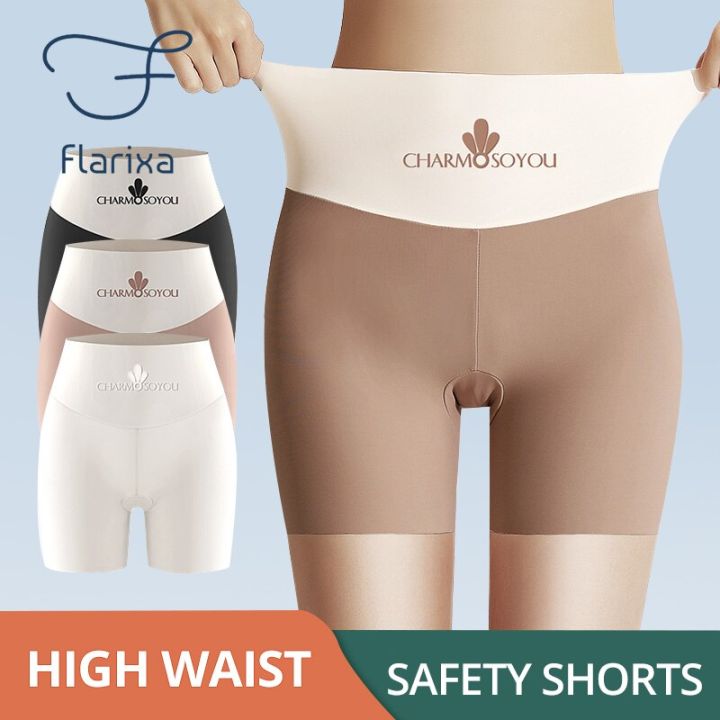 Flarixa New Seamless Ice Silk Safety Short Pants Womens Summer Safety