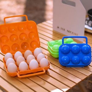 MUQZI Plastic Portable Camping Organizer Case 6/12Grid Storage Box Egg Holder Egg Storage Box Eggs Case Eggs Box