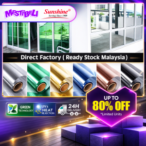 【Lowest Price】Free Tools Direct Factory Tinted Rumah/Reflective Film/Mirror Film/tinted film/one way mirror film/Korea Tinted/99% UV Protection Film/Window Film Privacy Film