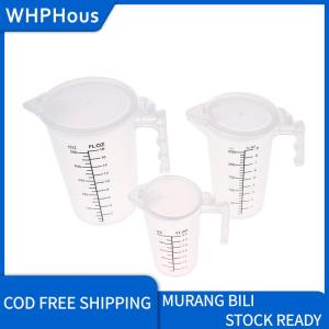 WHPHous OUFEN 100 250 500ML Measuring Cups Jug Clear Baking Kitchen Flour Water with cover Sc