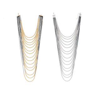 Elegant Multi Layer Beaded Necklace Waterfall Clavicle Chain Adjustable Length Neckchain for Bohemian Style Enthusiasts